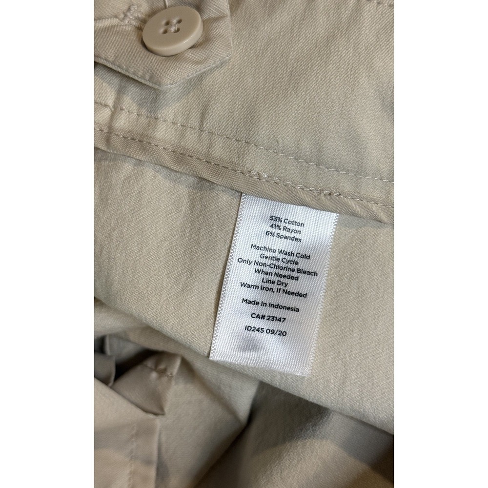 Talbots Tan‎ Beige Hampshire Ankle Pant Women's Sz 12P Stretch Business Casual - Picture 7 of 9